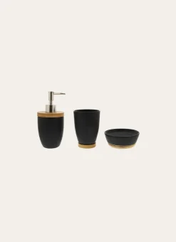 GOBELET EN GRÈS ET BAMBOU NOIR/BAMBOU