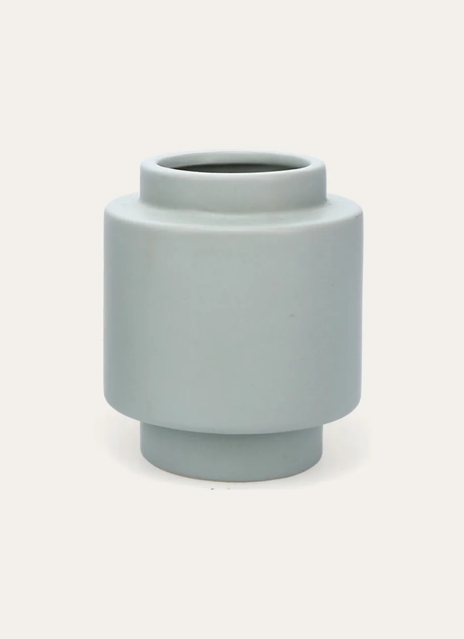 GOBELET EN GRÈS ÉPURÉ GRIS VERT