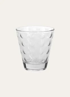 GOBELET EN VERRE AVEC RELIEF À POIS TRANSPARENT