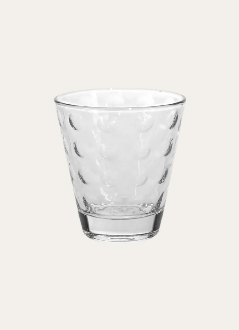 GOBELET EN VERRE AVEC RELIEF À POIS TRANSPARENT