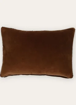 GRAND COUSSIN EN VELOURS AVEC PASSEPOIL RAYÉ BRUN