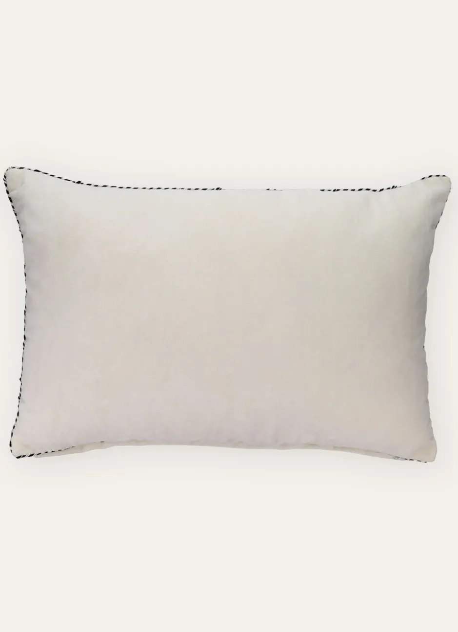 GRAND COUSSIN EN VELOURS AVEC PASSEPOIL RAYÉ BLANC CASSE