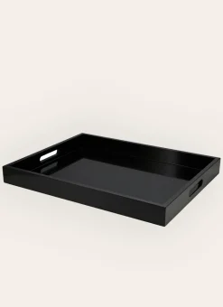 GRAND PLATEAU EN BOIS LAQUÉ Noir