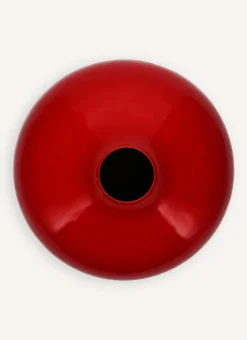 GRAND VASE EN MÉTAL COLORÉ FINITION ÉMAILLÉE TERRE
