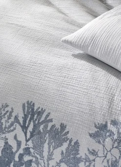 HOUSSE DE COUETTE EN DOUBLE GAZE DE COTON GUAM BLEU