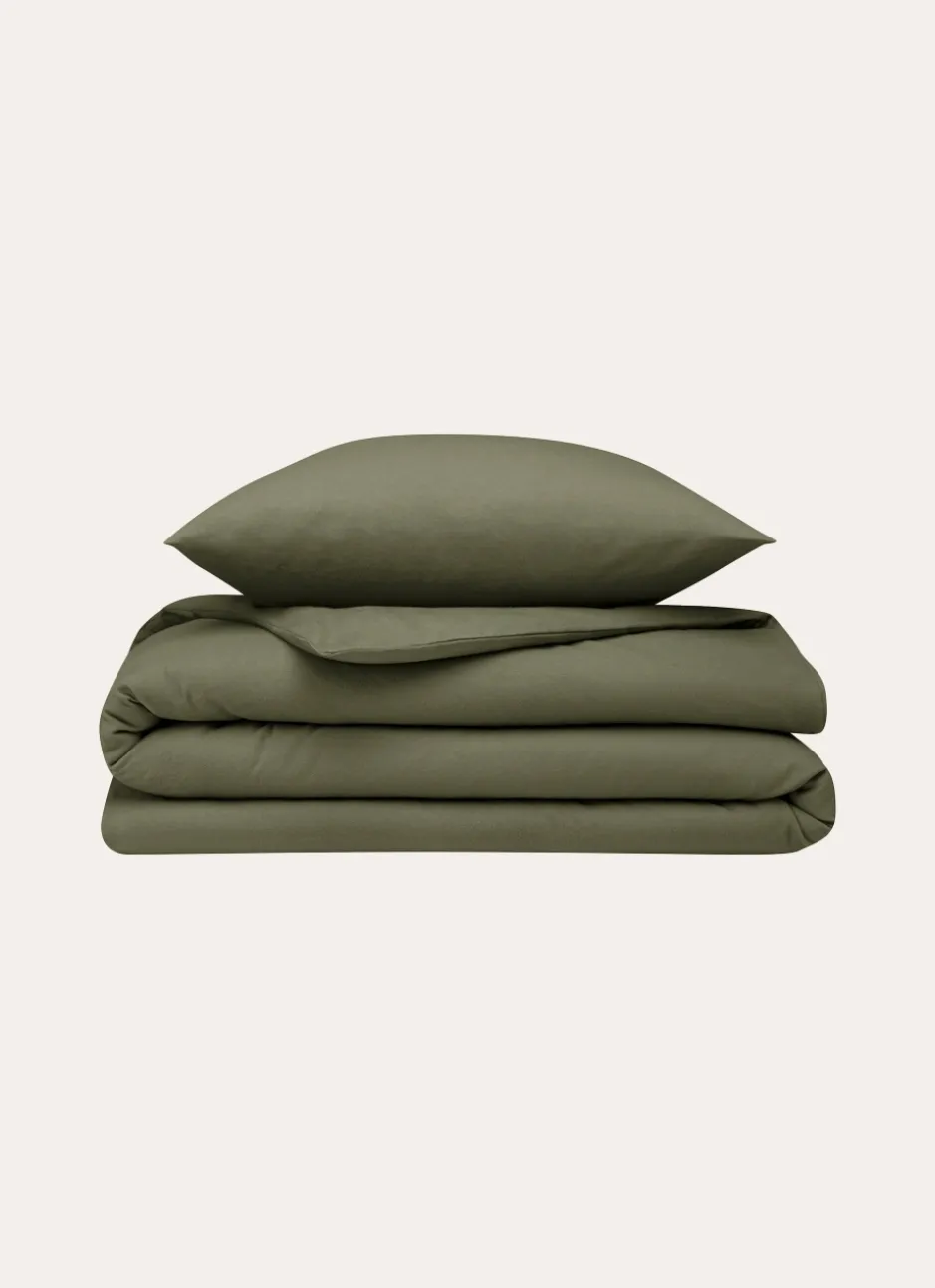 HOUSSE DE COUETTE EN FLANELLE COCON KAKI