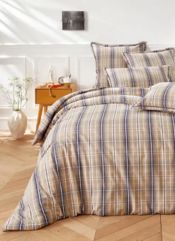 HOUSSE DE COUETTE EN FLANELLE CARIBOU BLEU