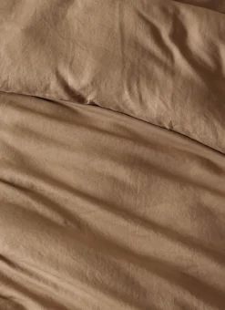 HOUSSE DE COUETTE EN LIN LAVÉ TAUPE
