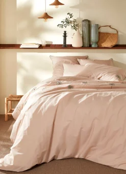 HOUSSE DE COUETTE EN PERCALE BRODÉE GUINÉE SEIGLE