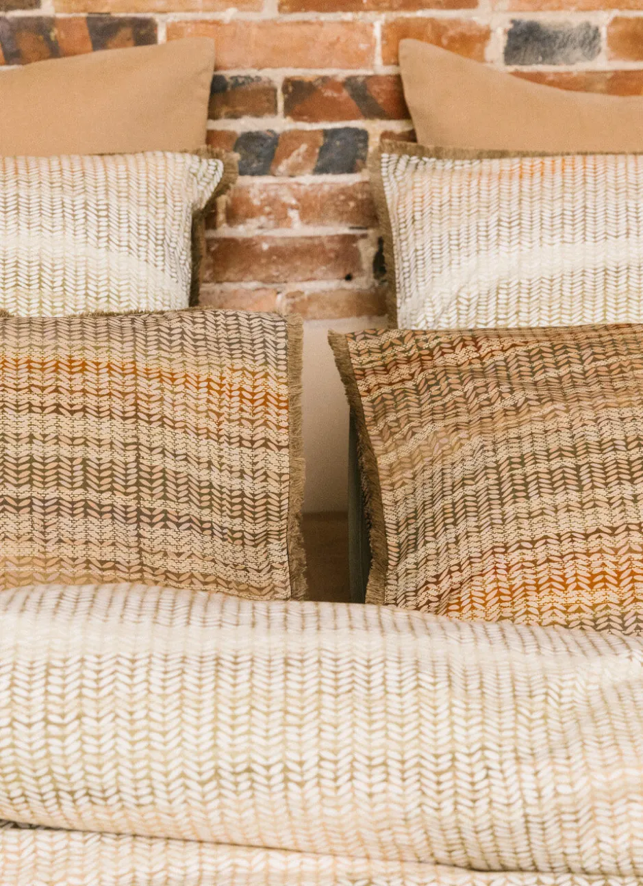 HOUSSE DE COUETTE EN PERCALE LAVÉE TAIGA MULTICOLORE
