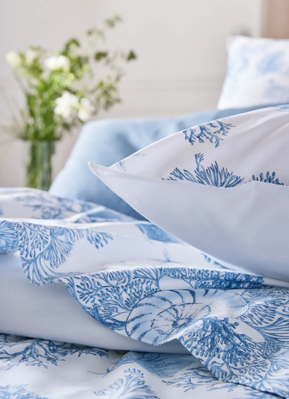 HOUSSE DE COUETTE PERCALE DE COTON CIEL