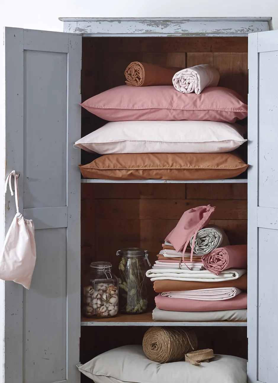 HOUSSE DE COUETTE UNIE EN COTON LAVÉ BIO ECRU