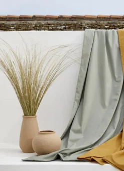 HOUSSE DE COUETTE UNIE EN COTON VERT TENDRE