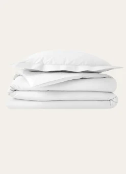 HOUSSE DE COUETTE UNIE EN COTON BLANC