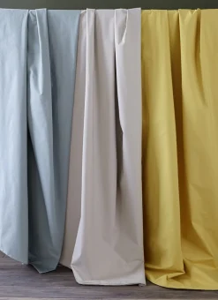 HOUSSE DE COUETTE UNIE EN PERCALE DE COTON JAUNE MOUTARDE