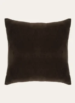 HOUSSE DE COUSSIN EN VELOURS AVEC DOS CHAMBRAY Noir