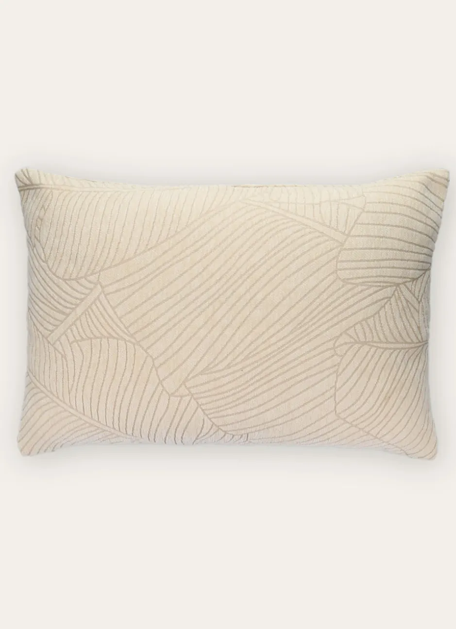 HOUSSE DE COUSSIN JACQUARD CHENILLE ECRU