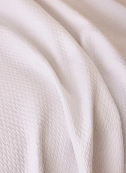 JETÉ DE LIT JACQUARD EN COTON LUMEL BLANC