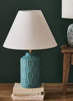 LAMPE À POSER CÉRAMIQUE VERT D'EAU