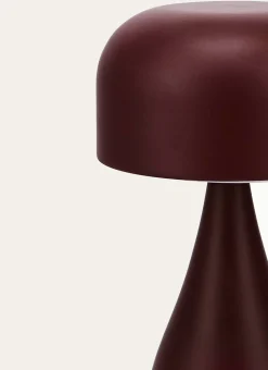 LAMPE À POSER FORME CHAMPIGNON BORDEAUX