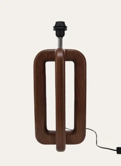 LAMPE SCULPTURE H68 CM MARRON
