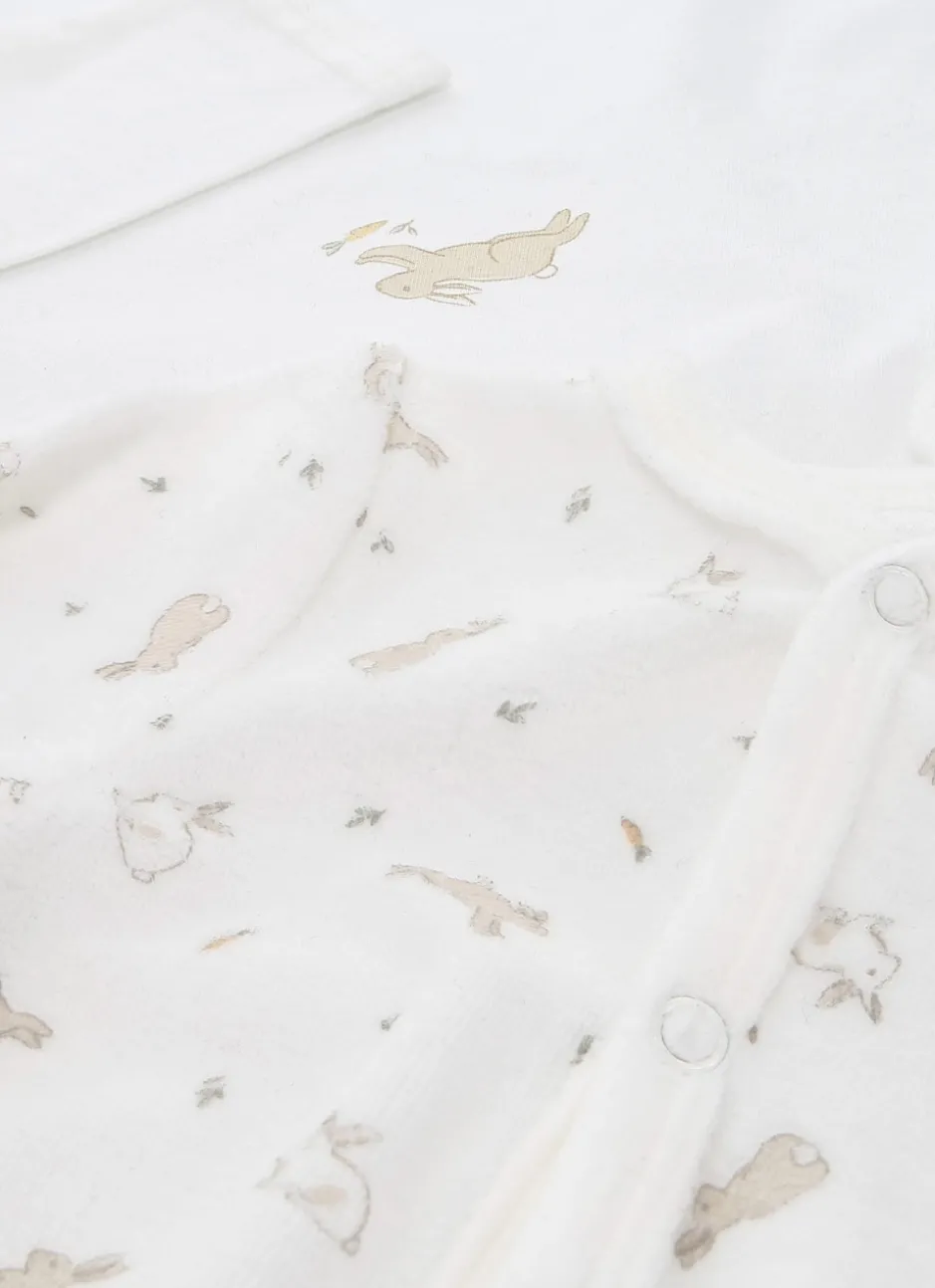LAPIN SET GRENOUILLÈRE ET BODY ÉCRU