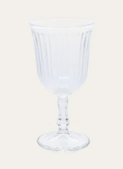 LOT DE 6 GRANDS VERRES À EAU SUR PIED TRANSPARENT