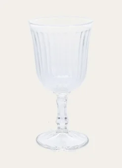 LOT DE 6 GRANDS VERRES À VIN SUR PIED TRANSPARENT