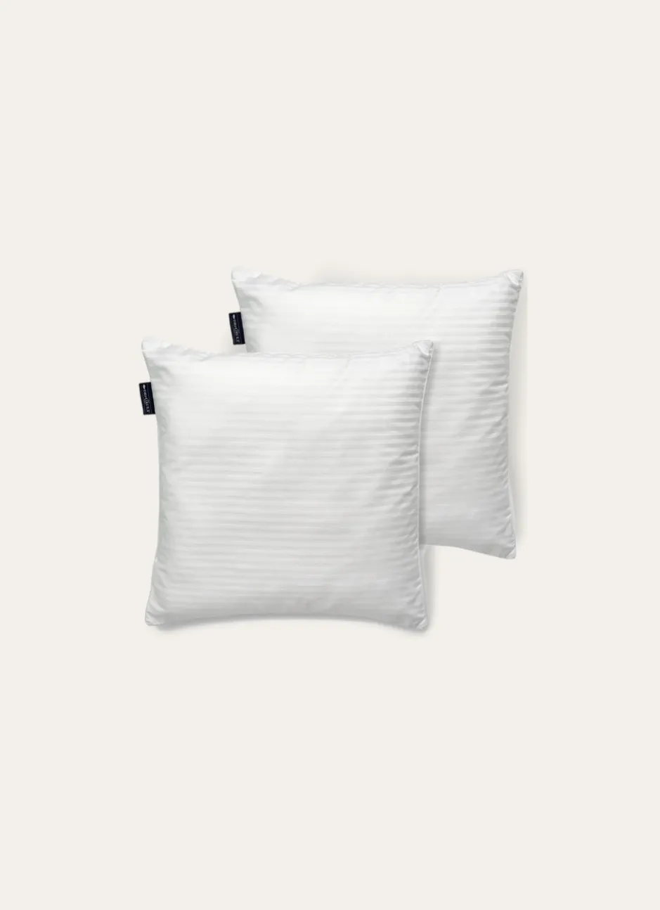 LOT DE 2 OREILLERS CARRÉS CONFORT HÔTELIER BLANC