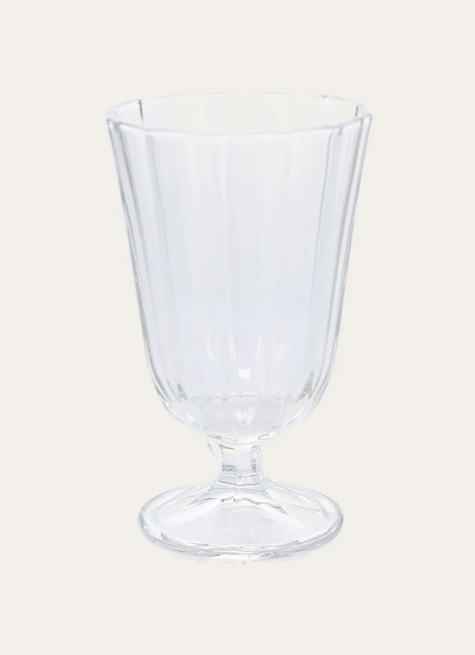 LOT DE 6 PETITS VERRES À VIN SUR PIED TRANSPARENT