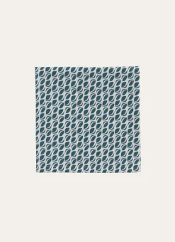 LOT DE 2 SERVIETTES DE TABLE EN COTON IMPRIMÉ VERT CEDRE