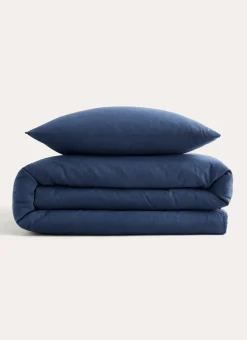 LOT DE 2 TAIES D'OREILLER EN FLANELLE COCON INDIGO