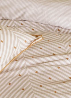 LOT DE 2 TAIES D’OREILLER EN PERCALE DE COTON ANDO GREGE