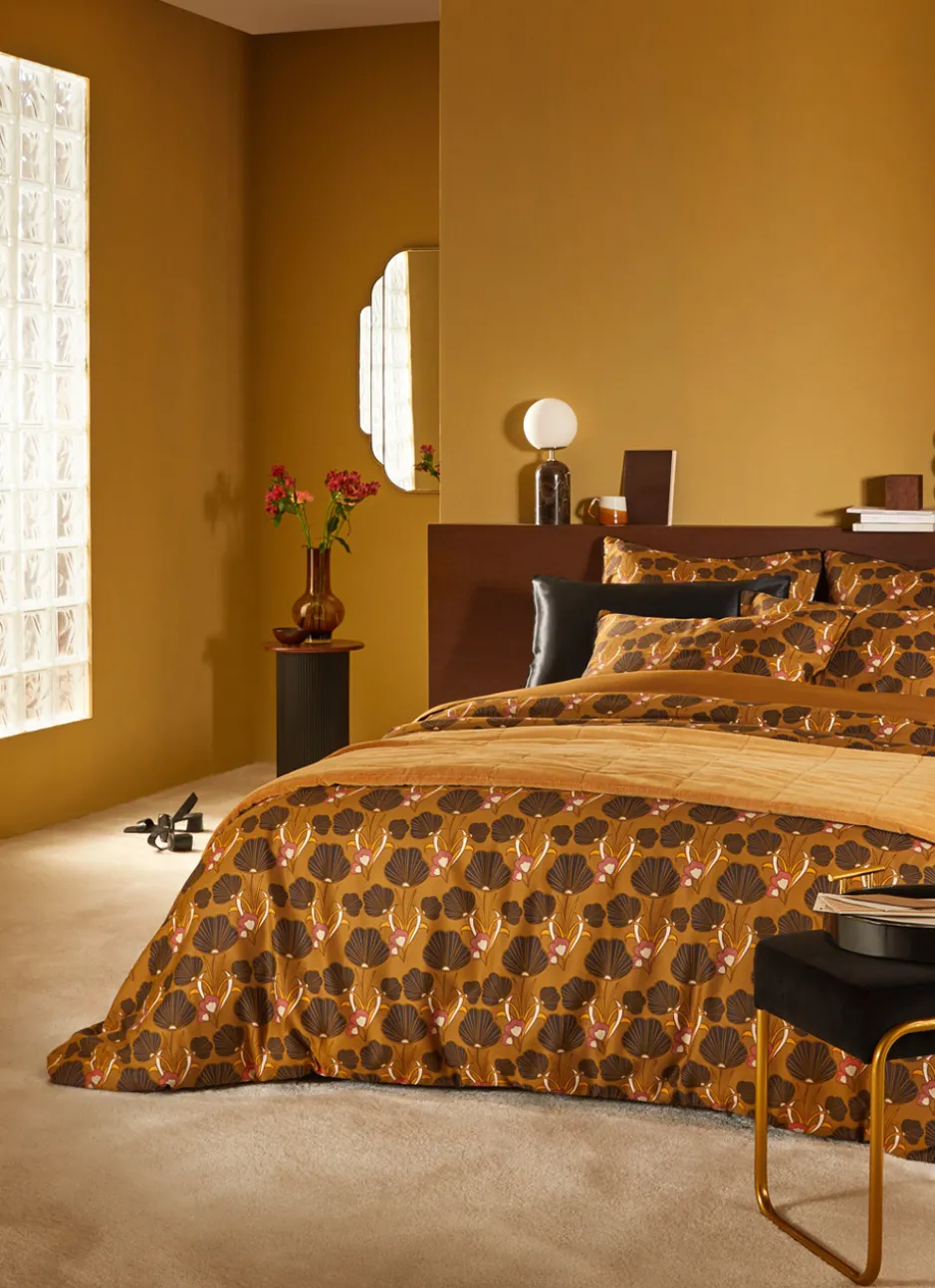 LOT DE 2 TAIES D’OREILLER EN SATIN DE COTON ALVAR OCRE
