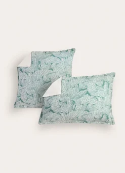 LOT DE 2 TAIES IMPRIMÉES FEUILLES EXOTIQUES LAGON