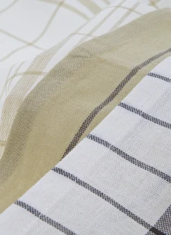 LOT DE 3 TORCHONS EN COTON BEIGE