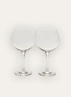 LOT DE 2 VERRES À GIN EN CRISTALLIN TRANSPARENT
