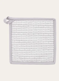 MANIQUE DE CUISINE EN COTON IMPRIMÉ MINI MOTIFS GRIS