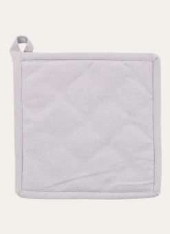 MANIQUE DE CUISINE EN COTON IMPRIMÉ MINI MOTIFS GRIS