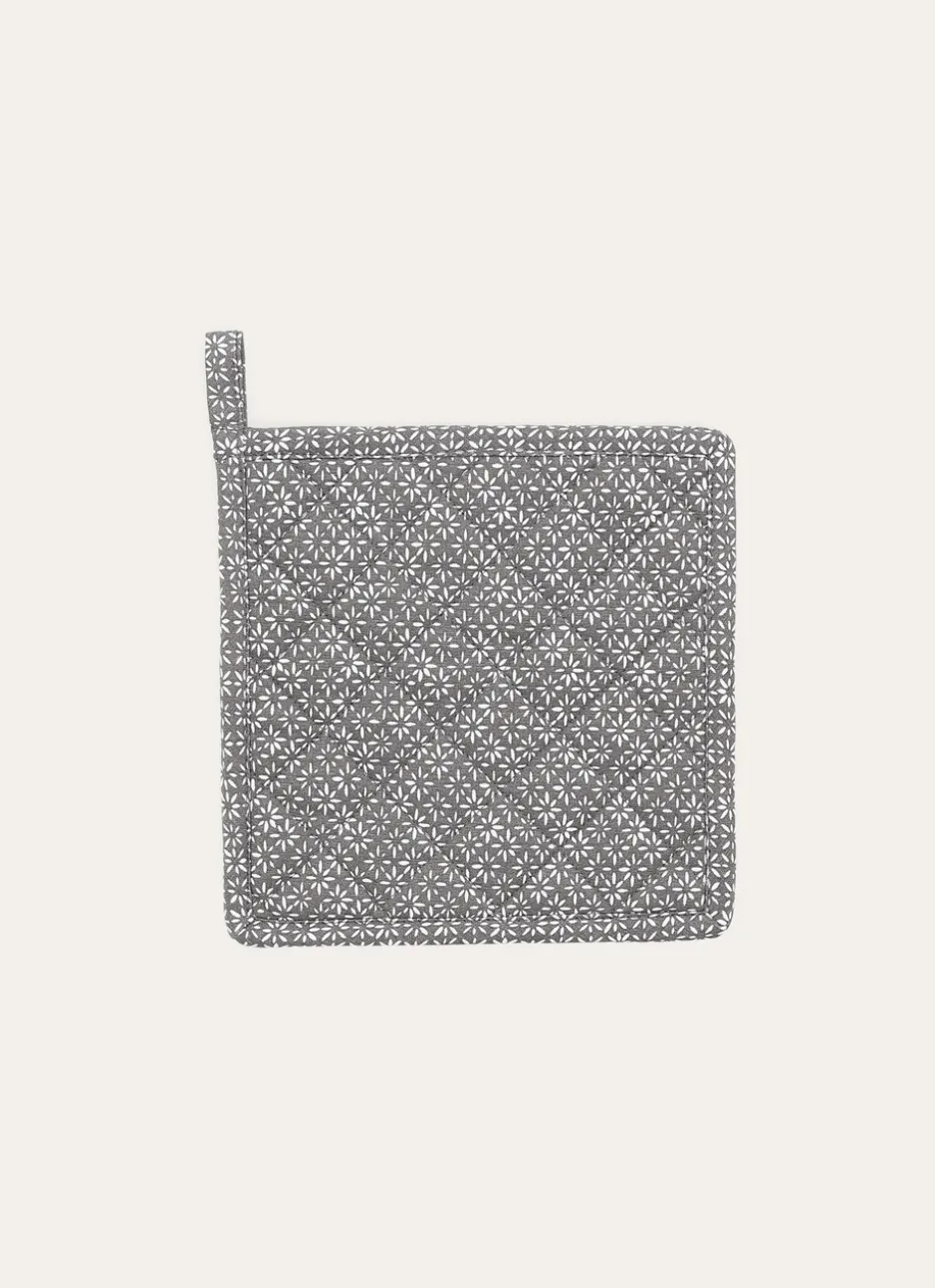 MANIQUE DE CUISINE À MOTIFS GÉOMÉTRIQUES GRIS