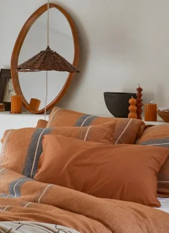 MIROIR OVALE EN BOIS MARRON