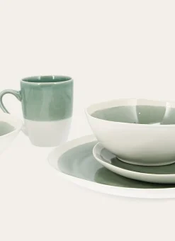 MUG EN GRÈS RÉACTIF VERT DE GRIS