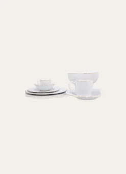 MUG EN PORCELAINE AVEC LISERÉ DORÉ BLANC