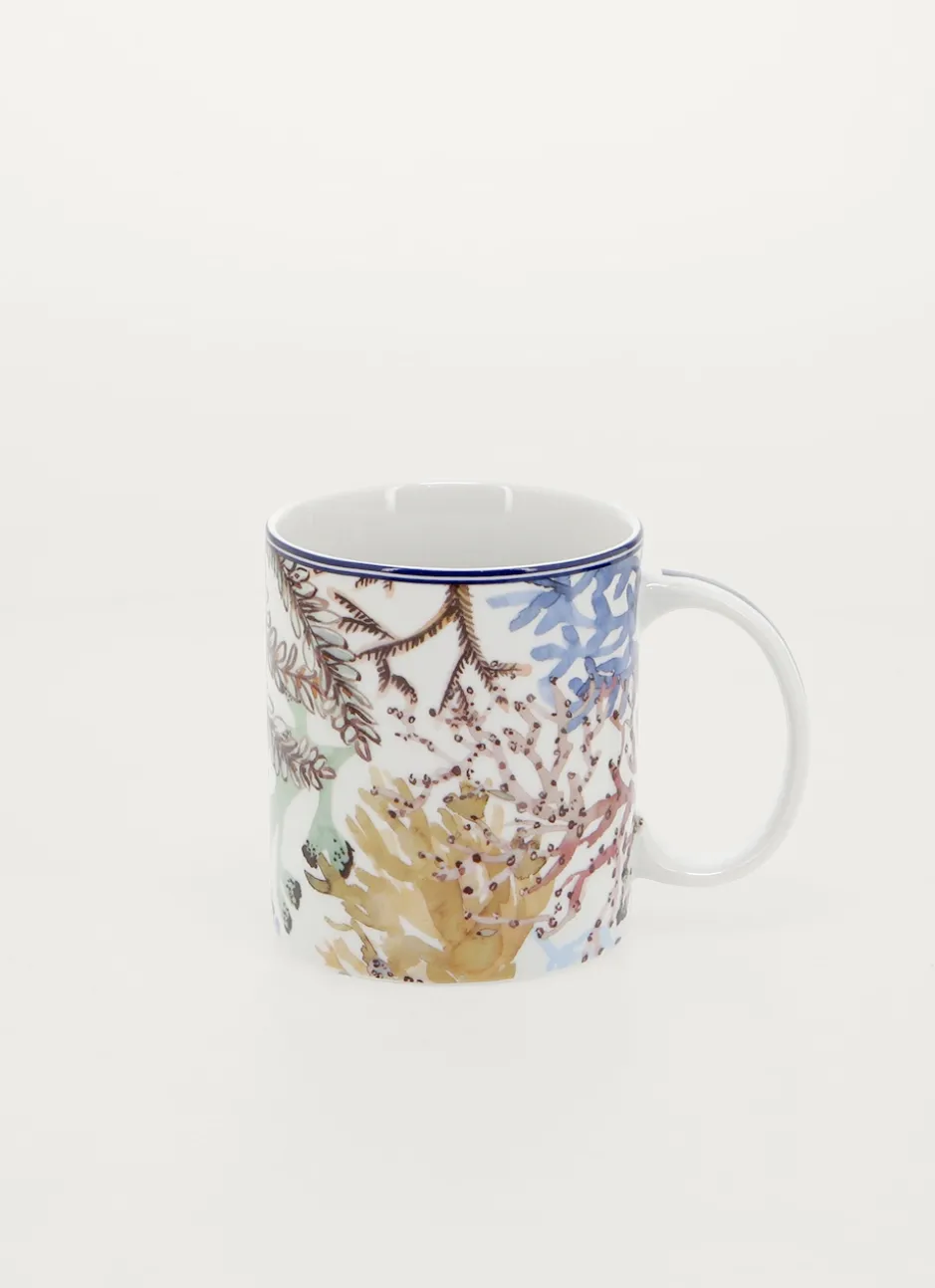 MUG EN PORCELAINE AVEC MOTIF MARIN - GOAP MULTICOLORE