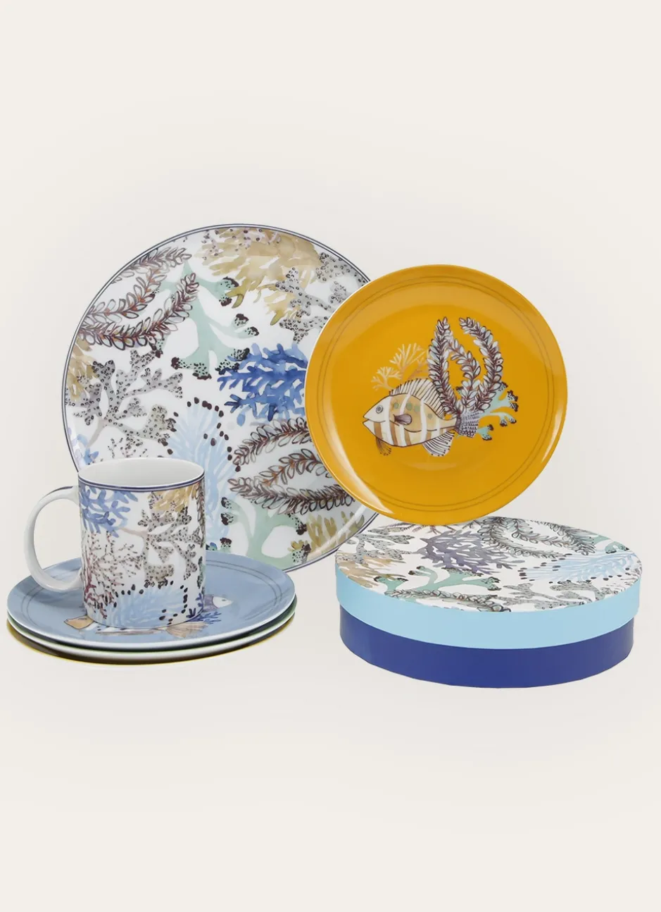 MUG EN PORCELAINE AVEC MOTIF MARIN - GOAP MULTICOLORE
