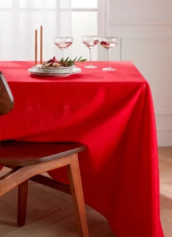 NAPPE À CARREAUX SCINTILLANTS OR ET ARGENT ROUGE