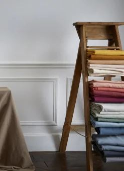 NAPPE COTON ET LIN FINITION BOURDON GRAND FORMAT TABAC