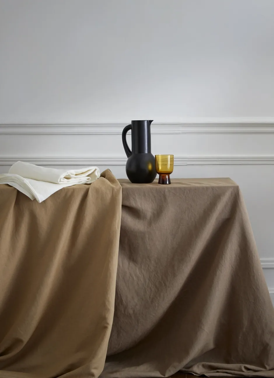 NAPPE COTON LIN FINITION BOURDON TABAC