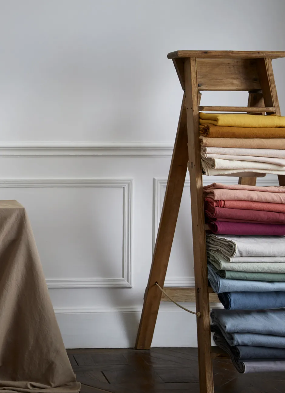 NAPPE COTON LIN FINITION BOURDON TABAC