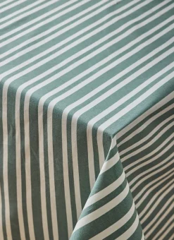 NAPPE EN COTON ENDUITE IMPRIMÉ RAYÉ AMANDE